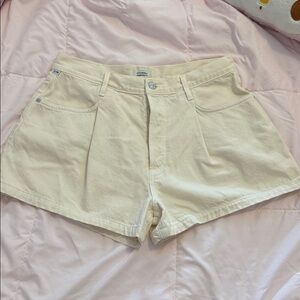 Citizens of Humanity Franca Pleated Baggy Jean Shorts